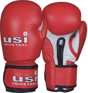 usi amateur contest leather maximum protection shock absorbing red 12oz boxing gloves red