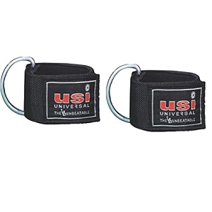 usi universal padded ankle cuff with d ring gym cable machine exercise strap pack of 2 pieces