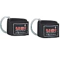 USI UNIVERSAL Padded Ankle Cuff with D Ring Gym Cable Machine Exercise Strap (Pack of 2 Pieces)