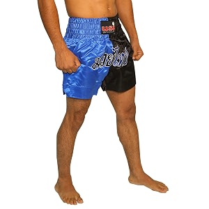 usi 410mt men39s muay thai shorts  traditional satin sports amp martial arts training shorts xl blueblack