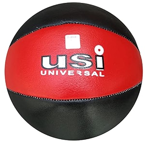 usi universal medicine ball 736sl8 leather gym ball 2kg ideal for men women exercises amp workout have low bounce leather surface for sufficient grip use for home gym exercise fitness weight ball