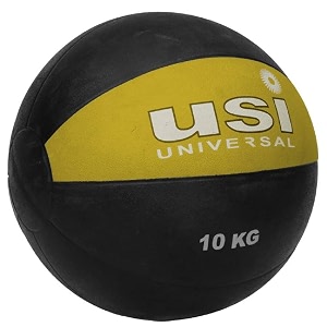 usi universal medicine ball 787pvh rubber 10kg medicine ball high bounce textured finish strong core better balance made rubber with textured surface high bounce