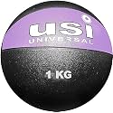 USI UNIVERSAL Medicine Ball, 787PVH Rubber 1 Kg Medicine Ball High Bounce, Textured Finish, Strong Core, Better Balance, Made Rubber with Textured Surface, High Bounce