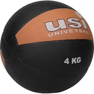 usi universal 787pvh rubber 4kg medicine ball high bounce textured finish strong core better balance made rubber with textured surface high bounce