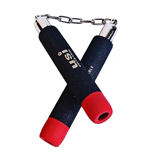 usi universal 862nc foam nanchaku kung fu training nunchakus karate training nunchucks with steel ball bearing swivel chain and cap system length 20cm pack of 1