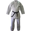 USI Universal Karate Dress, Master Karate Gi Dress, 417KM White Karate Uniform Made with 100% Cotton Canvas 380gsm, Judo Karate Dress for Men (200 cm)