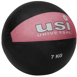 usi universal medicine ball 787pvh rubber 7kg medicine ball high bounce textured finish strong core better balance made rubber with textured surface high bounce