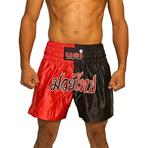 usi universal muay thai shorts for men 410mt sports shorts m redblack