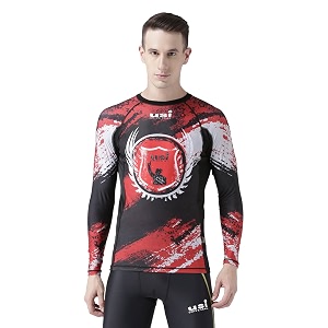 usi universal rash guard for gym running cycling swimming cricket basketball  rashguard swimming costume for men  rash guard for man x-large red