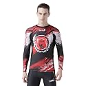USI Universal Rash Guard for Gym, Running, Cycling, Swimming, Cricket, Basketball | Rashguard Swimming Costume for Men | Rash Guard for Man (X-Large, Red)