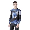 USI UNIVERSAL Rash Guard For Gym, Running, Cycling, Swimming, Cricket, Basketball | Rashguard Swimming Costume For Men | Rash Guard For Man (Large, Blue)