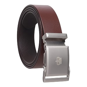 USL Mens Leather Auto Lock Brown Belt