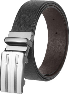 USL Men Casual Black Genuine Leather Reversible