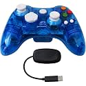 USonline911 Wireless Gamepad for Xbox 360, Swappable Design for Long Play, 7-Color LED Modes & 4-Controller Support, for Microsoft Xbox 360 & for PC Windows 10/11