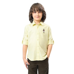 USPA Kids Boys Oxford Solid Regular fit