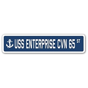 uss enterprise cvn 65 street sign us navy ship veteran sailor gift