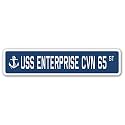 USS Enterprise CVN 65 Street Sign us Navy Ship Veteran Sailor Gift