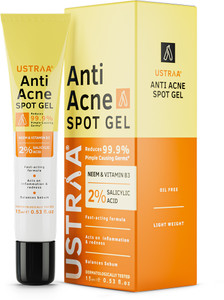 ustraa anti-acne spot gel reduces 999 pimple causing germs dermatologically tested
