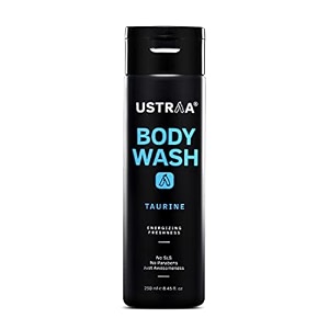 ustraa body wash - taurine - 250 ml - for men  menthol cooling energizing freshness amp no post-shower dryness intense foaming without sulphates  suitable for all skin types