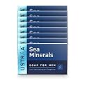 Ustraa Deo Soap For Men With Sea Minerals - 100 gm - Pack of 8 | Fresh Aquatic Fragrance | Deodorizing Soap With Sea Minerals | Rich &amp; Intense Foam | For all skin types