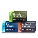Ustraa Deo Soap For Men With Sea Minerals - 6 x 100 GM (Pack of 6) | Fresh Aquatic Fragrance | Deodorizing Soap With Sea Minerals | Rich &amp; Intense Foam | For all skin types