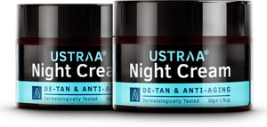 ustraa night cream-de-tan dermatologically tested with niacinamide - pack of 2