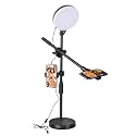 UTEBIT 6 Inch Overhead Ring Light with Stand for Desk, Include Tripod Head