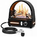 Utheer Tabletop Propane Fire Pit, 10,000 BTU Heater with 4 Ceramic Logs