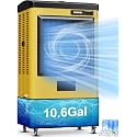Uthfy 4800 CFM Swamp Cooler, 40IN Evaporative Air Cooler with 10.6 Gal Water Tank, 3 Speeds, 120°Oscillation, 3 Ice Packs, Outdoor Garage Air Conditioner for Patio, Yard, Factory