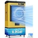 Uthfy 2700 CFM Swamp Cooler, 36IN Evaporative Air Cooler with 8.9 Gal Water Tank, 3 Speeds, 120°Oscillation, 3 Ice Packs, Outdoor Garage Air Conditioner for Patio, Yard, Factory