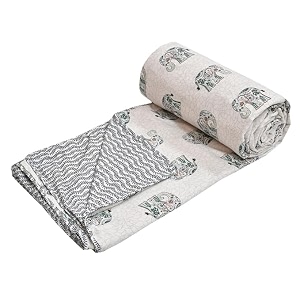 100 cotton dohar  lightweight 180 gsm reversible ac blanket  soft amp cozy quilt for summer  single amp double bed  all-season comfort amp perfect for gifting pink handblock single