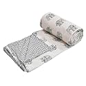 100% Cotton Dohar | Lightweight 180 GSM Reversible AC Blanket | Soft &amp; Cozy Quilt for Summer | Single &amp; Double Bed | All-Season Comfort &amp; Perfect for Gifting (Pink Handblock, Single)