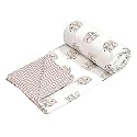 100% Cotton Dohar | Lightweight 180 GSM Reversible AC Blanket | Soft &amp; Cozy Quilt for Summer | Single &amp; Double Bed | All-Season Comfort &amp; Perfect for Gifting (Blue Handblock, Singl)
