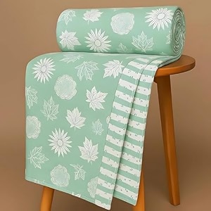 100 cotton dohar  lightweight 180 gsm reversible ac blanket  soft amp cozy quilt for summer  single amp double bed  all-season comfort amp perfect for gifting blue handblock singl