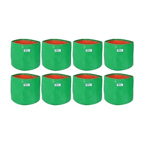 utkarsh 200 gsm uv treated durable green hdpe plant grow bags for indooroutdoor balconyterrace gardening  planter grow bags for leafy vegetable amp flower plants  9x9 inch pack of 8