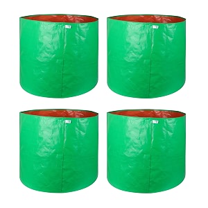 utkarsh 200 gsm uv treated durable green hdpe plant grow bags for indooroutdoor balconyterrace gardening  planter grow bags for leafy vegetable amp flower plants  24x24 inch pack of 4