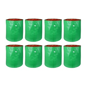 utkarsh 200 gsm uv treated durable green hdpe plant grow bags for indooroutdoor balconyterrace gardening  planter grow bags for leafy vegetable amp flower plants  18x24 inch pack of 8