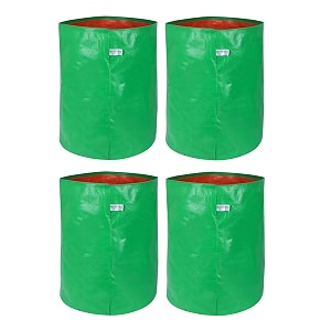 utkarsh 200 gsm uv treated durable green hdpe plant grow bags for indooroutdoor balconyterrace gardening  planter grow bags for leafy vegetable amp flower plants  12x18 inch pack of 4