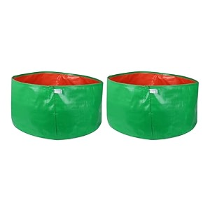 utkarsh 200 gsm uv treated durable green hdpe plant grow bags for indooroutdoor balconyterrace gardening  planter grow bags for leafy vegetable amp flower plants  18x12 inch pack of 2