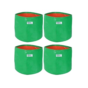 utkarsh 200 gsm uv treated durable green hdpe plant grow bags for indooroutdoor balconyterrace gardening  planter grow bags for leafy vegetable amp flower plants  9x9 inch pack of 4