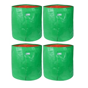 utkarsh 200 gsm uv treated durable green hdpe plant grow bags for indooroutdoor balconyterrace gardening  planter grow bags for leafy vegetable amp flower plants  12x15 inch pack of 4