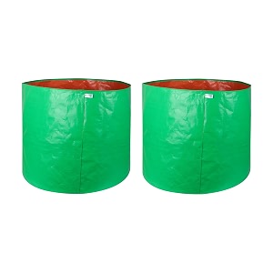 utkarsh 200 gsm uv treated durable green hdpe plant grow bags for indooroutdoor balconyterrace gardening  planter grow bags for leafy vegetable amp flower plants  24x24 inch pack of 2