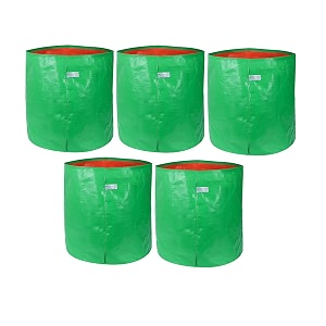 utkarsh 200 gsm uv treated durable green hdpe plant grow bags for indooroutdoor balconyterrace gardening  planter grow bags for leafy vegetable amp flower plants  12x15 inch pack of 5