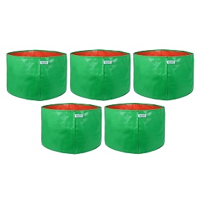 utkarsh 200 gsm uv treated durable green hdpe plant grow bags for indooroutdoor balconyterrace gardening  planter grow bags for leafy vegetable amp flower plants  15x12 inch pack of 5