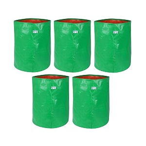 utkarsh 200 gsm uv treated durable green hdpe plant grow bags for indooroutdoor balconyterrace gardening  planter grow bags for leafy vegetable amp flower plants  12x18 inch pack of 5