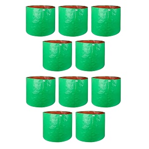 utkarsh 200 gsm uv treated durable green hdpe plant grow bags for indooroutdoor balconyterrace gardening  planter grow bags for leafy vegetable amp flower plants  24x24 inch pack of 10