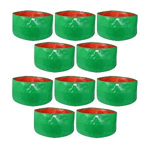 utkarsh 200 gsm uv treated durable green hdpe plant grow bags for indooroutdoor balconyterrace gardening  planter grow bags for leafy vegetable amp flower plants  18x12 inch pack of 10