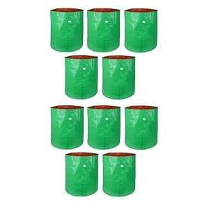 utkarsh 200 gsm uv treated durable green hdpe plant grow bags for indooroutdoor balconyterrace gardening  planter grow bags for leafy vegetable amp flower plants  18x24 inch pack of 10