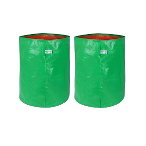 utkarsh 200 gsm uv treated durable green hdpe plant grow bags for indooroutdoor balconyterrace gardening  planter grow bags for leafy vegetable amp flower plants  12x18 inch pack of 2