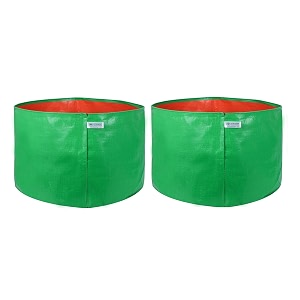utkarsh 200 gsm uv treated durable green hdpe plant grow bags for indooroutdoor balconyterrace gardening  planter grow bags for leafy vegetable amp flower plants  15x12 inch pack of 2